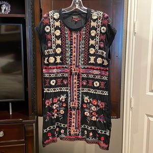 Johnny Was embroidered dress Biya lovisa mesh tunic size medium